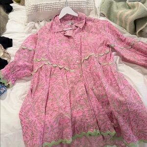 Juliet Dunn Pink and Green Paisley Shirt